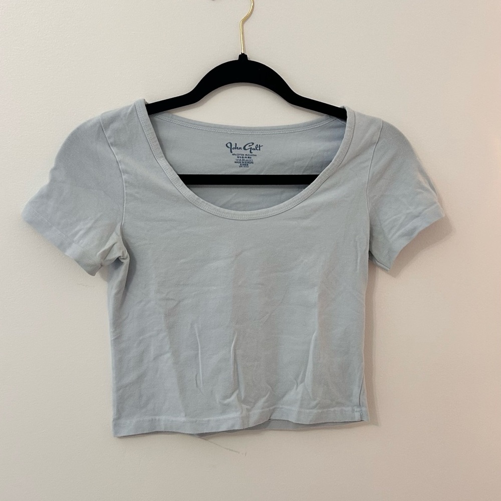 Brandy Melville Light Gray Crop Top